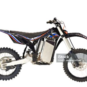 Motocicleta elétrica isolada no branco